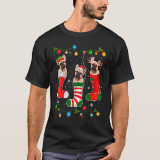 T-shirt Jeu de Noël Lumières Chien Chien Chien Chien Chien