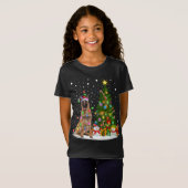 T-Shirt Jeu de Noël Père Noël Chien Malinois Belge Chri (Devant entier)