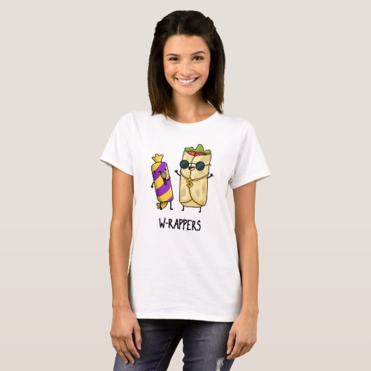 T-shirt Jeu de nourriture amusant pour rappeurs W (Devant entier)
