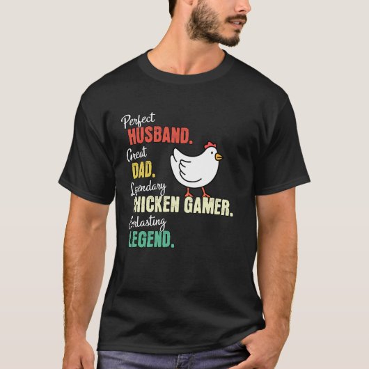 T-shirt Jeu de papa mari poulet (Devant)