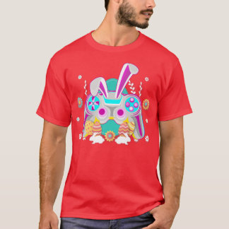T-shirt Jeu de Pâques Jeu Vidéo de vacances Bunny Ears Jeu