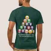 T-shirt Jeu de piscine des boules de billard de support de (Dos)