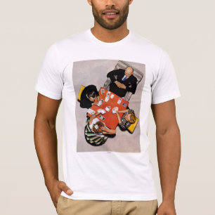 T-shirt Jeu de pont par Norman Rockwell