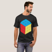 T-shirt Jeu de puzzle de cube (Devant entier)