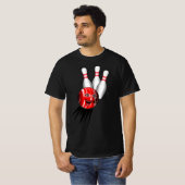 T-shirt Jeu de quilles strike. (Devant entier)