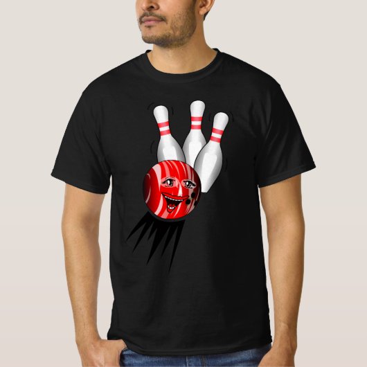 T-shirt Jeu de quilles strike. (Devant)