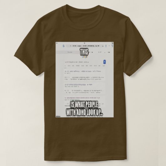 T-shirt Jeu de sensibilisation au TDAH (Design devant)