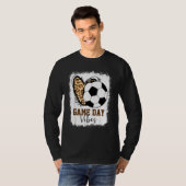 T-shirt Jeu de soccer blanchi Vibes Leopard Soccer Maman (Devant entier)
