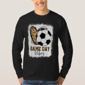 T-shirt Jeu de soccer blanchi Vibes Leopard Soccer Maman (Devant)