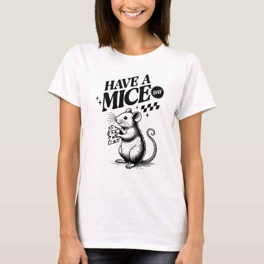 T-shirt Jeu de souris mignon (Devant)