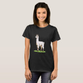 T-shirt Jeu de style rétro 32 bits en pixel art lama (Devant entier)