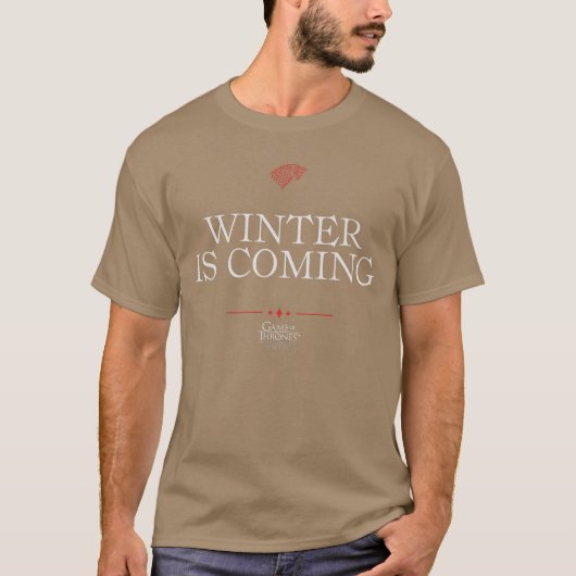 T-shirt Jeu de thrones L'hiver arrive Petit garçon (Devant)