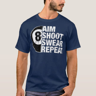 T-shirt Jeu de tir de but Répéter 8 Ball Pool Billiards