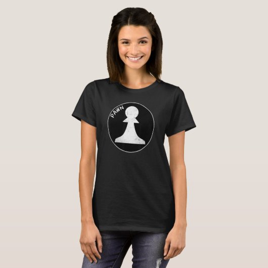 T-shirt Jeu d'échecs blanc jeu d'échecs Paon blanc jeu d'é (Devant entier)