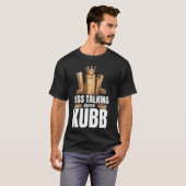T-shirt Jeu d'échecs de jeu Kubb Yard jeu jeu King Kub (Devant entier)