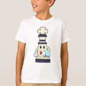 T-shirt Jeu d'échecs King comme serveur avec serviette (Devant)