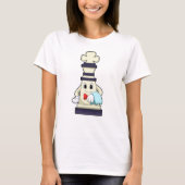 T-shirt Jeu d'échecs King comme serveur avec serviette (Devant)