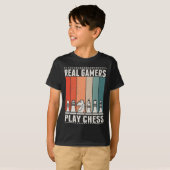 T-shirt Jeu d'échecs Retro Jeu Jeu d'échecs Pièces (Devant entier)