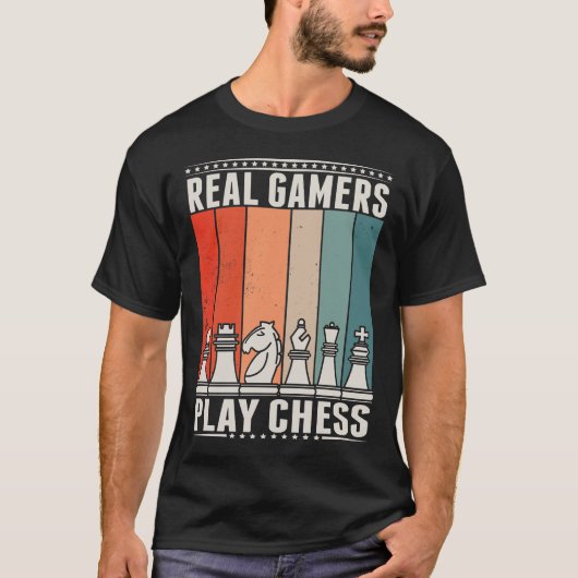 T-shirt Jeu d'échecs Retro Jeu Jeu d'échecs Pièces (Devant)