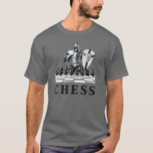 T-shirt Jeu D'Échecs, Stratégique, Penser À L'Avance, Matt