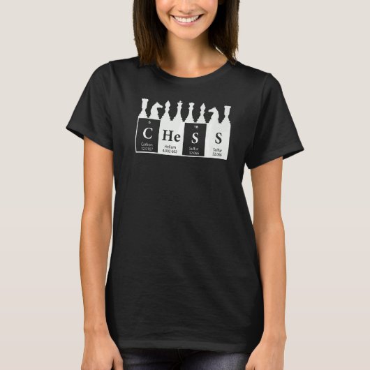 T-shirt Jeu D'Échecs Tableau Périodique Des Éléments Pièce (Devant)