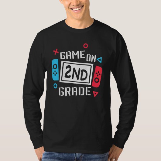 T-shirt Jeu déverrouillé de 2e année en 2e année Retour à (Devant)