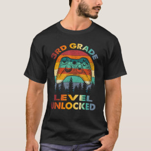 T-shirt Jeu déverrouillé de 3e année 1er jour de l'école B