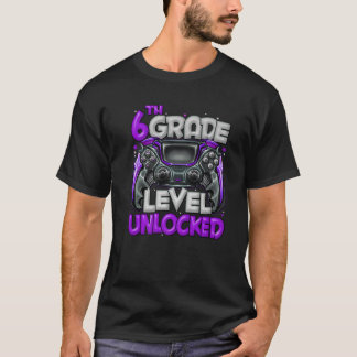 T-shirt Jeu Déverrouillé De 6E Année En 6E Année Retour À