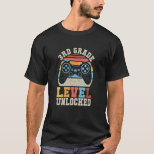 T-shirt Jeu Déverrouillé De Troisième Année 1Er Jour De L'