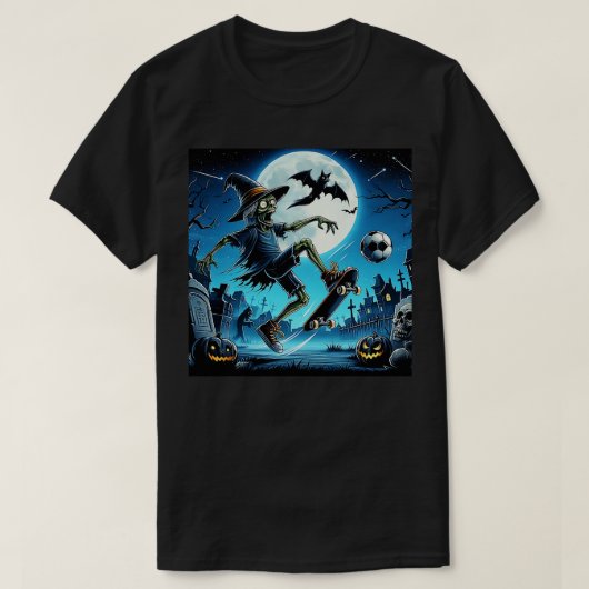 T-shirt Jeu d'Halloween de minuit Zombie (Design devant)