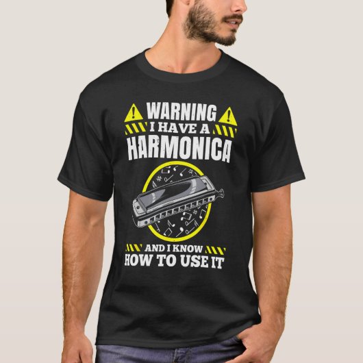 T-shirt Jeu d'harmonica pour joueur d'harmonica Harmonica (Devant)