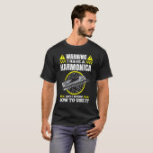 T-shirt Jeu d'harmonica pour joueur d'harmonica Harmonica (Devant entier)