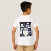 T-shirt Jeu d'icônes Médicale monochrome (Dos entier)