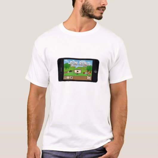 T-shirt Jeu d'iPhone de course d'amusement (Devant)