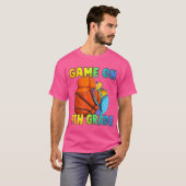 T-shirt Jeu En 4E Année Premier Jour De L'École Basketball (Devant entier)