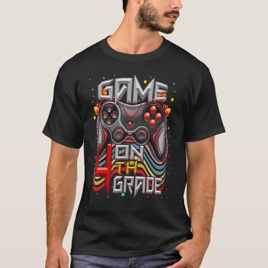 T-shirt Jeu en 4e année Vidéo Jeu en rentrée Étudiant G (Devant)