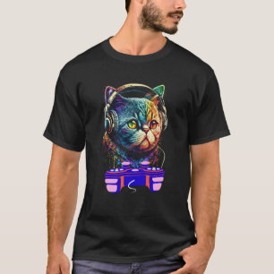 T-shirt Jeu Exotique Shorthair Chat Lecteur Animal Vidéo G
