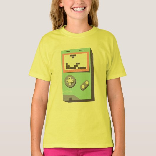 T-shirt Jeu GameBoy construit à partir de briques (Devant)