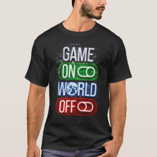 T-shirt Jeu Gamer Sur World Off Pour Les Garçons Et Les Ho