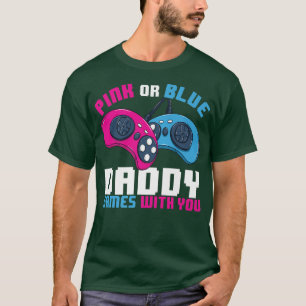 T-shirt Jeu Homme Genre Révéler Jeux Pink Ou Bleu Papa