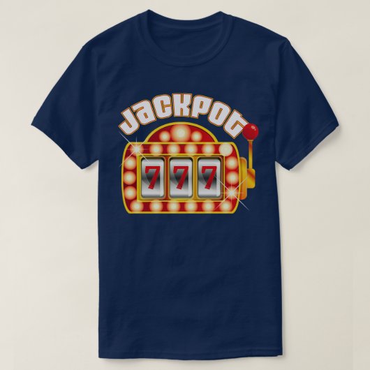 T-shirt Jeu Jackpot Gambling Gambler Machine à fente (Design devant)