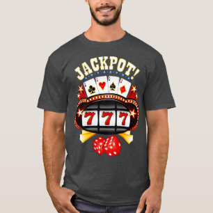 T-shirt Jeu Jackpot Joueur Joueur Joueur Machines à fente