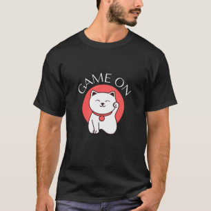T-shirt Jeu Japonais Sur Chat Charm - Bon Jeu