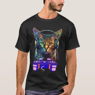 T-shirt Jeu Joueur de chat somalien Animal Vidéo Joueur Ho