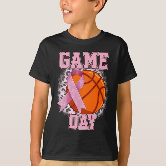 T-shirt Jeu Jour du cancer du sein sensibilisation Basketb (Devant)