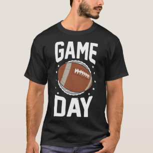T-shirt Jeu Jour Football Saison Amusante Équipe Sport Vin