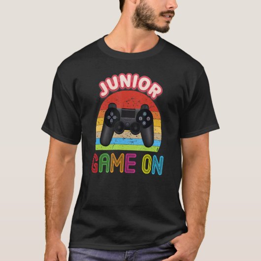 T-shirt Jeu Junior Sur Console Vidéo Retour À L'École Enfa (Devant)