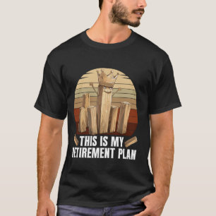 T-shirt Jeu Kubb Jardin Retrait Joueur Kubb Retraité Viki