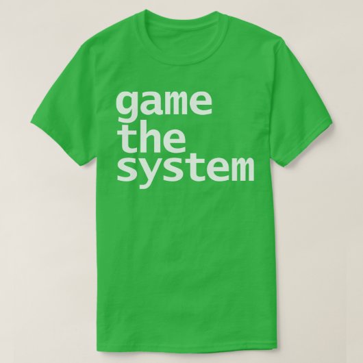 T-shirt Jeu La Typographie Système Texte Blanc (Design devant)