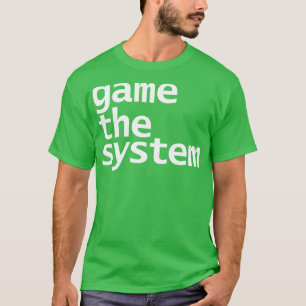 T-shirt Jeu La Typographie Système Texte Blanc